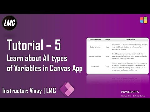 Tutorial 5: Learn about Variables in PowerApps