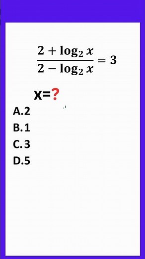 Nice Logarithmic Simplification | Solve Log Base Equations Step-by-Step