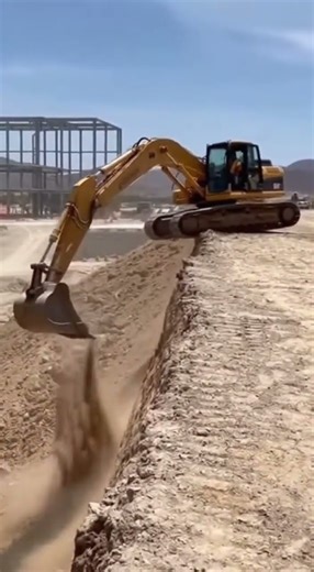Excavator Falls Off the Edge and FLIPS Over! 😱 Workers Sprint Away!