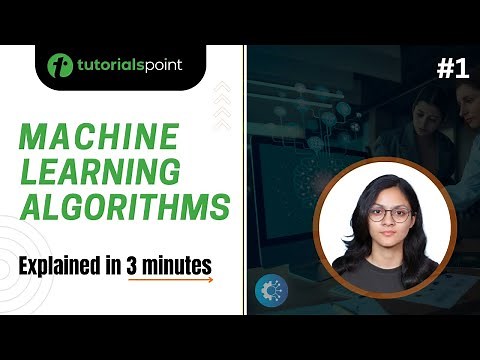 Types of Machine Learning Algorithms | Machine Learning Tutorial for Beginners | Tutorialspoint