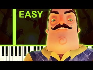 HELLO NEIGHBOR THEME - EASY Piano Tutorial