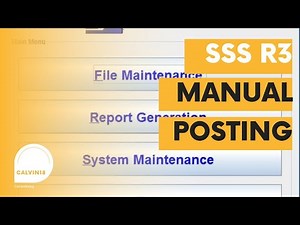 Paano Gamitin ang SSS R3 Manual posting of contributions?Old process