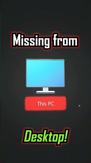 How to add THIS PC icon on Desktop! 🖥️ #tutorial #windows