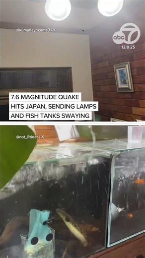 Magnitude 7.6 quake strikes off Japan's northern coast and triggers a tsunami alert