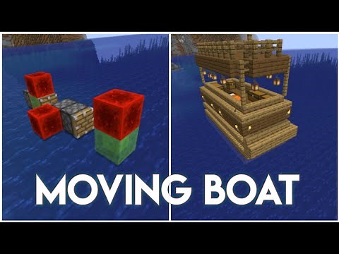 How to make a moving ship in Minecraft | How to make a working boat in Minecraft | in English