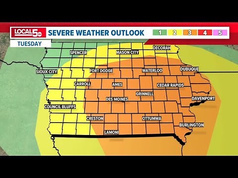 LIVE WEATHER RADAR: Severe thunderstorms move across Iowa
