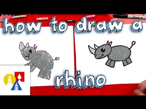 How To Draw A Cartoon Rhino