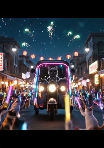 لما القط يعجرب يعمل حصان بالتوكتوك😹🙀🛺#حفلة_تنكرية #رحمة_محسن #shorts #trend #funnycats