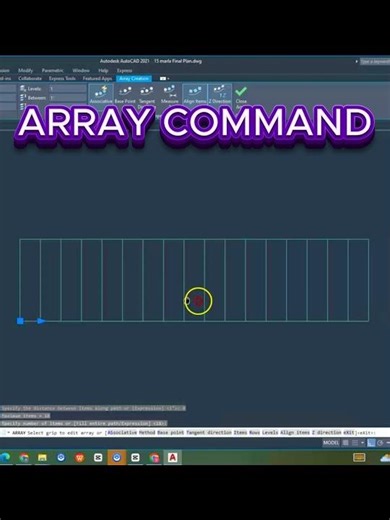 How to Use Array Command In AutoCAD | #trick | #autocad | #shortsvideo