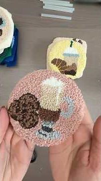 Latte & Cookies Punch Needle Tutorial ☕🍪 | The Ultimate Cozy Combo #punchneedle #coffeebreak