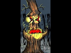 Illustrating a spooky tree sketch!: An Ambient Horror Experience