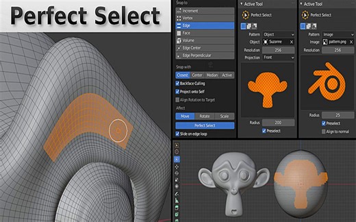 【blender插件】Perfect Select 1.0 最佳选择工具插件，真正的智能选择神器！