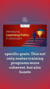 Introducing learning paths in Zoho Learn