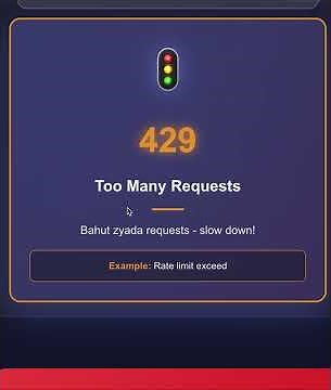 "HTTP Status Codes Explained | 200, 301, 404, 500 | Web Dev Must-Know!" (ALWAYS REMEMBER)🤔