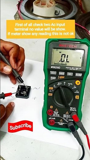 Bridge Rectifier Check with Multimeter: A Step-by-Step Guide #bridgerectifier #tutorial #short #vira