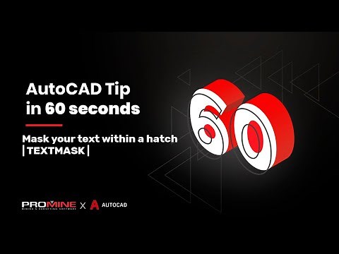 Mask your text within a hatch | TEXTMASK | AutoCAD Tips in 60 Seconds