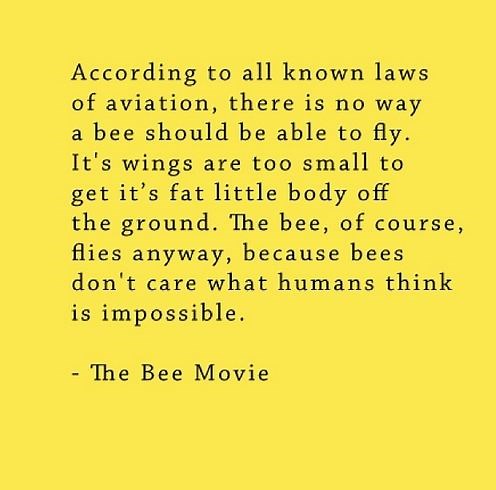Bee Movie Script / According To All Known Laws Of Aviation | Know Your Meme