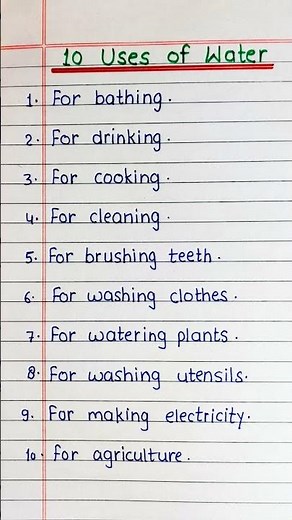10 Uses Of Water | Different Uses Of Water | Uses Of Water #shorts #usesofwater #water #jalkaprauog