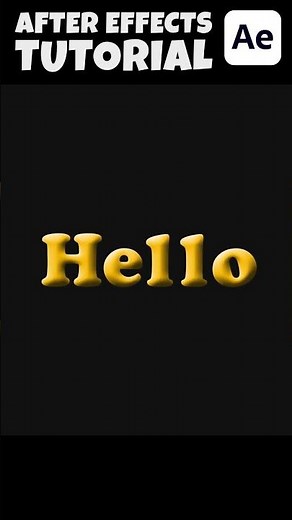 3D text animation After Effects tutorial