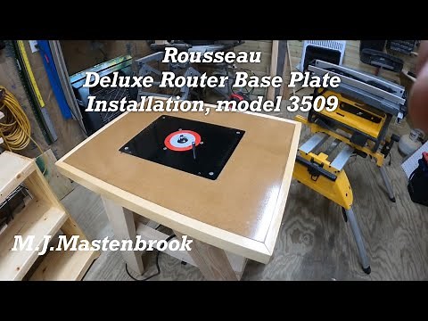 Rousseau deluxe router base plate installation Model 3509 #9