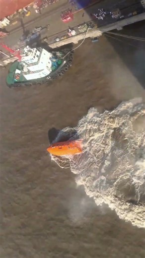 Lifeboat Launch from a Ship – Training Exercise at the Port