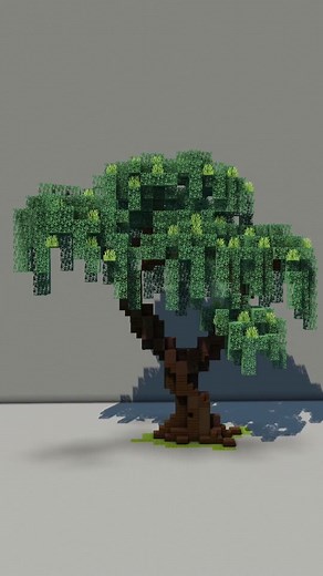 Willow tree #minecraft #minecrafttutorial #minecraftbuilding #minecrafttree