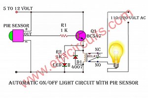 Best Motion Sensor Light Switch Circuit Diagram