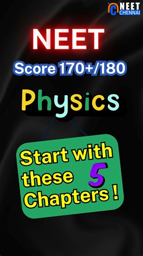 Score 170+/180 NEET Physics 🎯 | Start With These 5 Chapters | Smart Strategy for NEET 2026 #neet2026