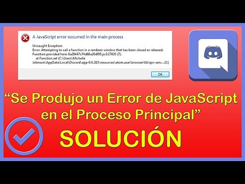 DISCORD SOLUTION "A JavaScript Error Occurred in the Main Process" ✔️