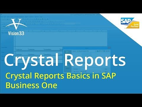 Crystal Reports Basics in SAP Business One
