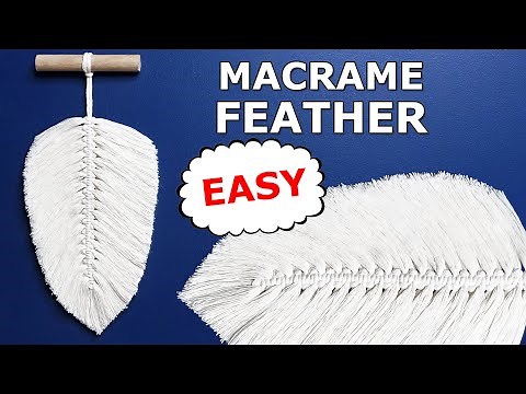 Macrame feather | Macrame leaf | #Macrame for beginners