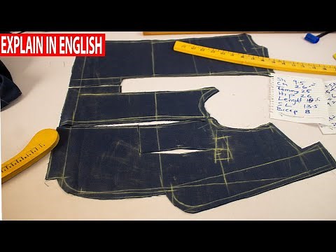 How to cut a SUIT JACKET step by step in ENGLISH