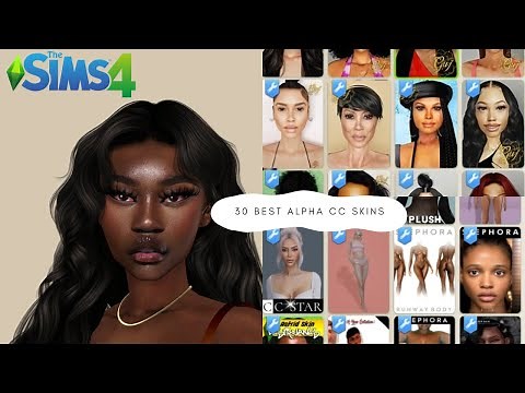 THE SIMS 4| 30 BEST ALPHA CC SKINS| CC FOLDER
