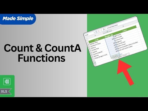 Using the Count and CountA Functions in Excel