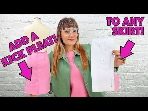 How To Add And Sew A Kick Pleat (Vent) To Any Skirt Or Pattern!
