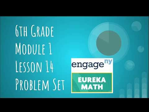 Engage NY // Eureka Math Grade 6 Module 1 Lesson 14 Problem Set