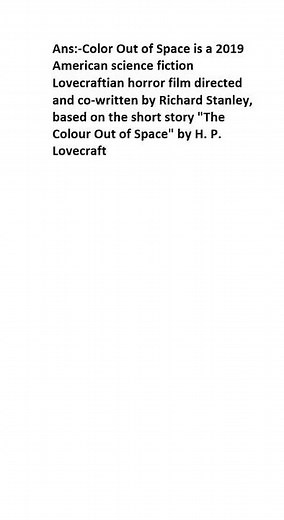 What is Color Out of Space (film)?