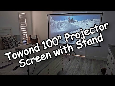 Towond 100-Inch Portable Projector Screen Review & Setup | Outdoor & Indoor Movies Screen
