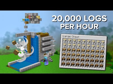 Minecraft 1.21+ Easy Multi Log Tree Farm - Birch, Oak, Spruce