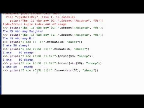Python 3 Tutorial: 18 - Formatting