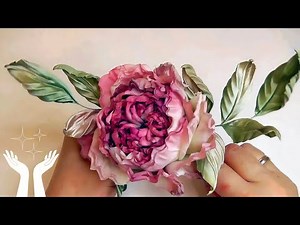 🌸 Tutorial: Rose "Collette" made of silk. Gorgeous realistic fabric flower DIY