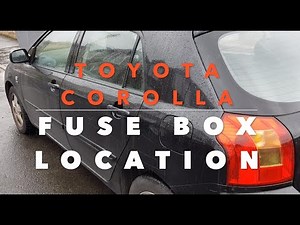 Toyota Corolla Fuse Box Locations