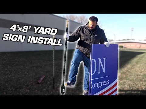 Three Ways to Mount a 4'×8' Yard Sign: Grommets, Punched Holes, or Drilled