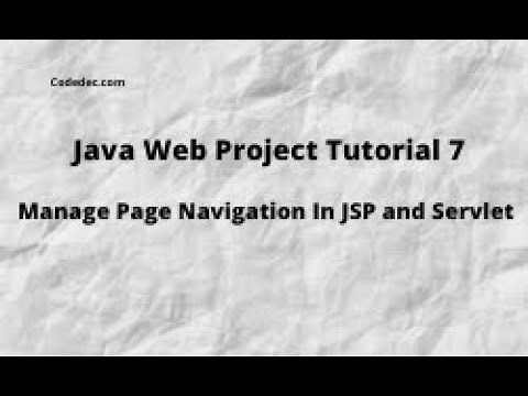 Java Project Tutorial 7 How to Manage Page Navigation In JSP and Servlet
