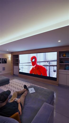 Just Video Walls on Instagram: "Crazy basement setup! Full tour link in my bio 👉@justvideowalls Setup details: • Just Video Walls 156” 1.2mm MicroLED video wall in 2.13 aspect • @jamesbysonance custom front soundbar LCR • @asusrog scar 16 + @nvidiageforce 4080 • @spiderman remastered on Steam This incredible setup was put together by @sonxplustechnologies in Ottawa, CA. So proud of them for taking a great room and making it insane! This was a projection screen before and the homeowner wanted so