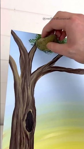 Beginner spring acrylic painting idea 🎨🌸 #beginner #paintingideas #spring #tutorial #easypainting