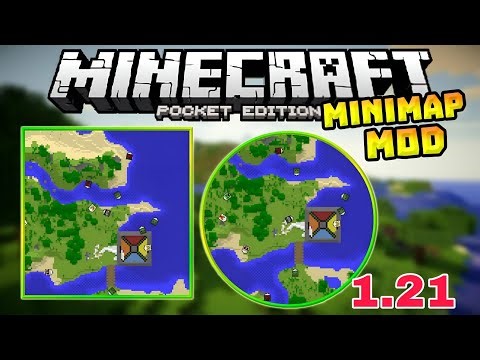 Minecraft pocket edition Mini Map 🗺️ Addon 1.21+ || MCPE Addon 1.21+