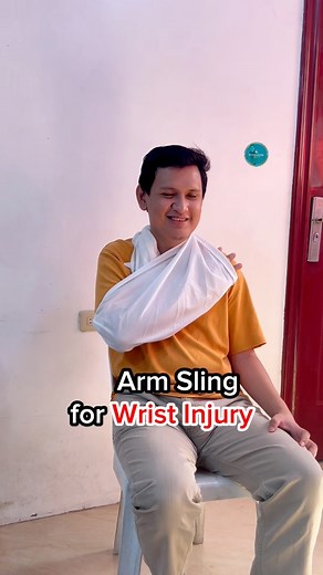 Support and Recovery: Applying an Arm Sling for a Wrist Injury using a triangular bandage. … #bandaging #TriangularBandage #ArmSling #wristinjury #firstaid #FirstAidSkills #ems #firstaidtraining #firefightertraining #firefighter #firenuzzle | firenuzzle