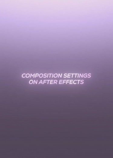 composition settings on after effects