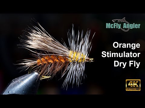 Stimulator Dry Fly - 4k tutorial - McFly Angler Dry Fly Tying Tutorial